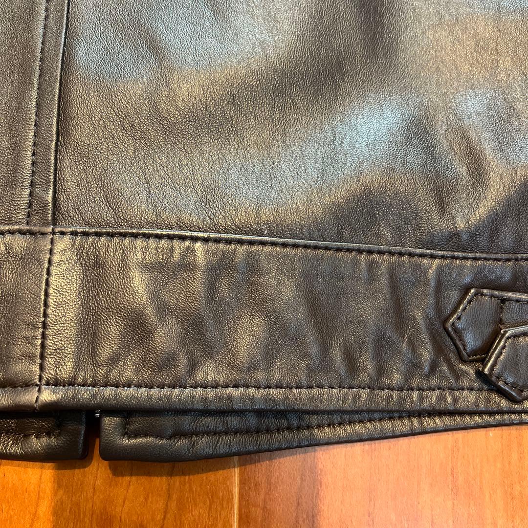 【希少】バーバリーブラックレーベル ラムレザー　ライダースジャケット　Mサイズ