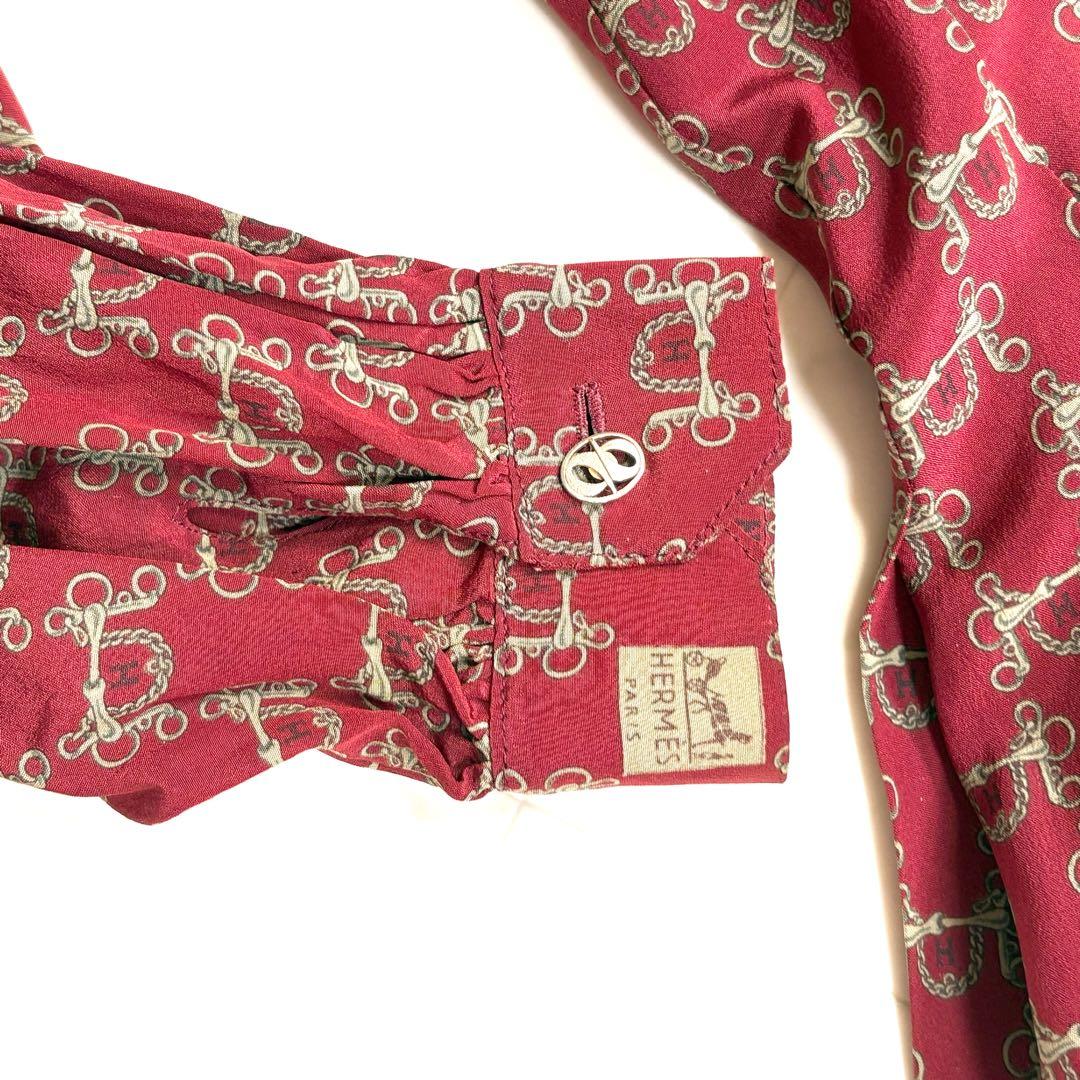 HERMES エルメス　ヴィンテージ　ロングワンピース　Hロゴ総柄　訳あり大特価