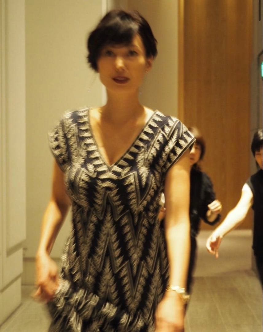 タダシショージ　ドレス　ワンピース　ロング　刺繍