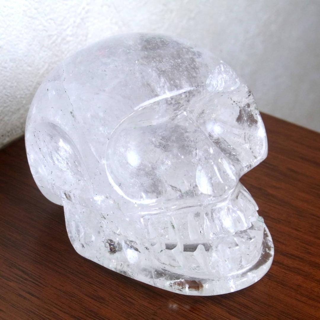 ネパール ヒマラヤ水晶製 ドクロ水晶 スカルクォーツ 箱付き 337g