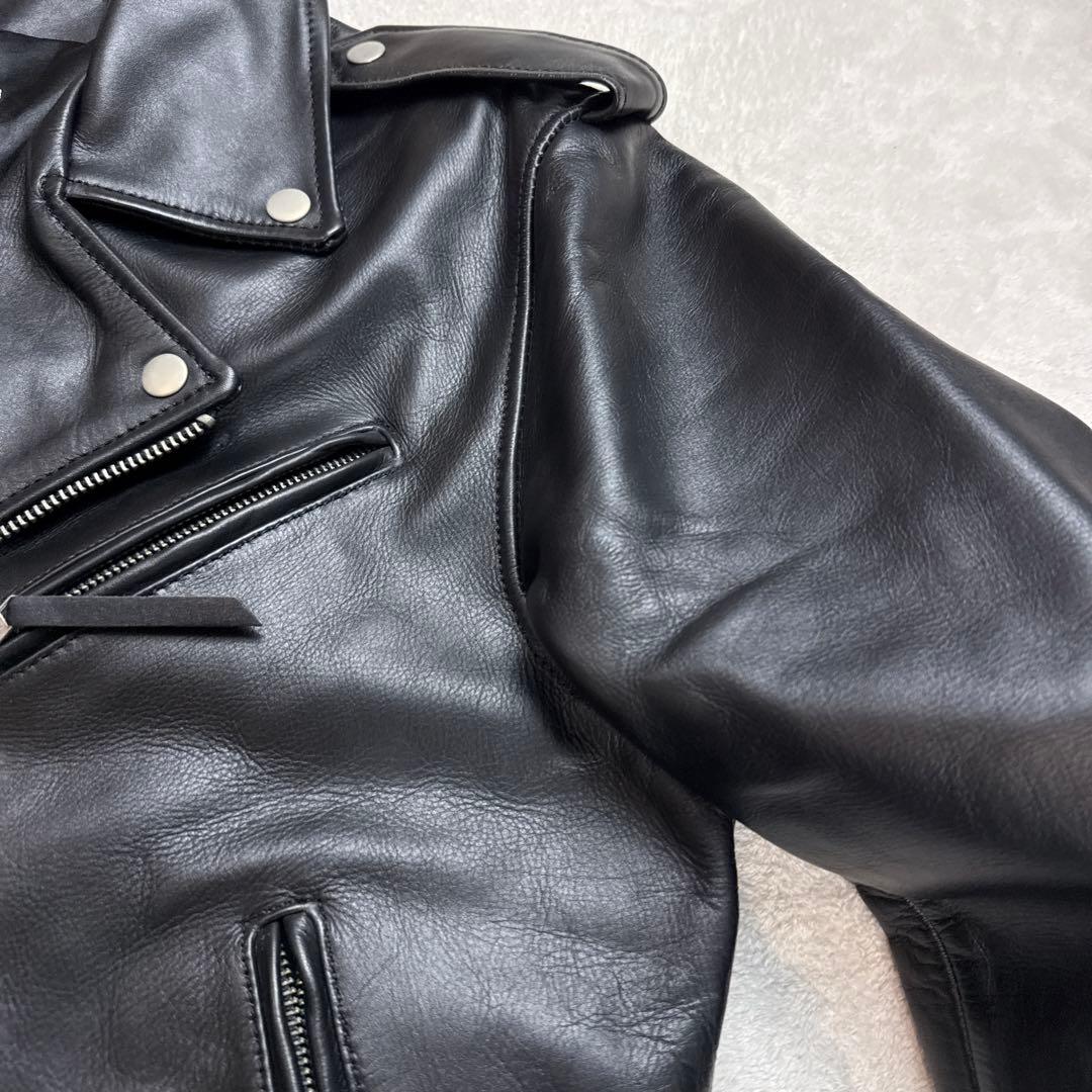 MOLAWSモローズ　牛革レザーダブルライダースジャケット　ブラック　L 美品