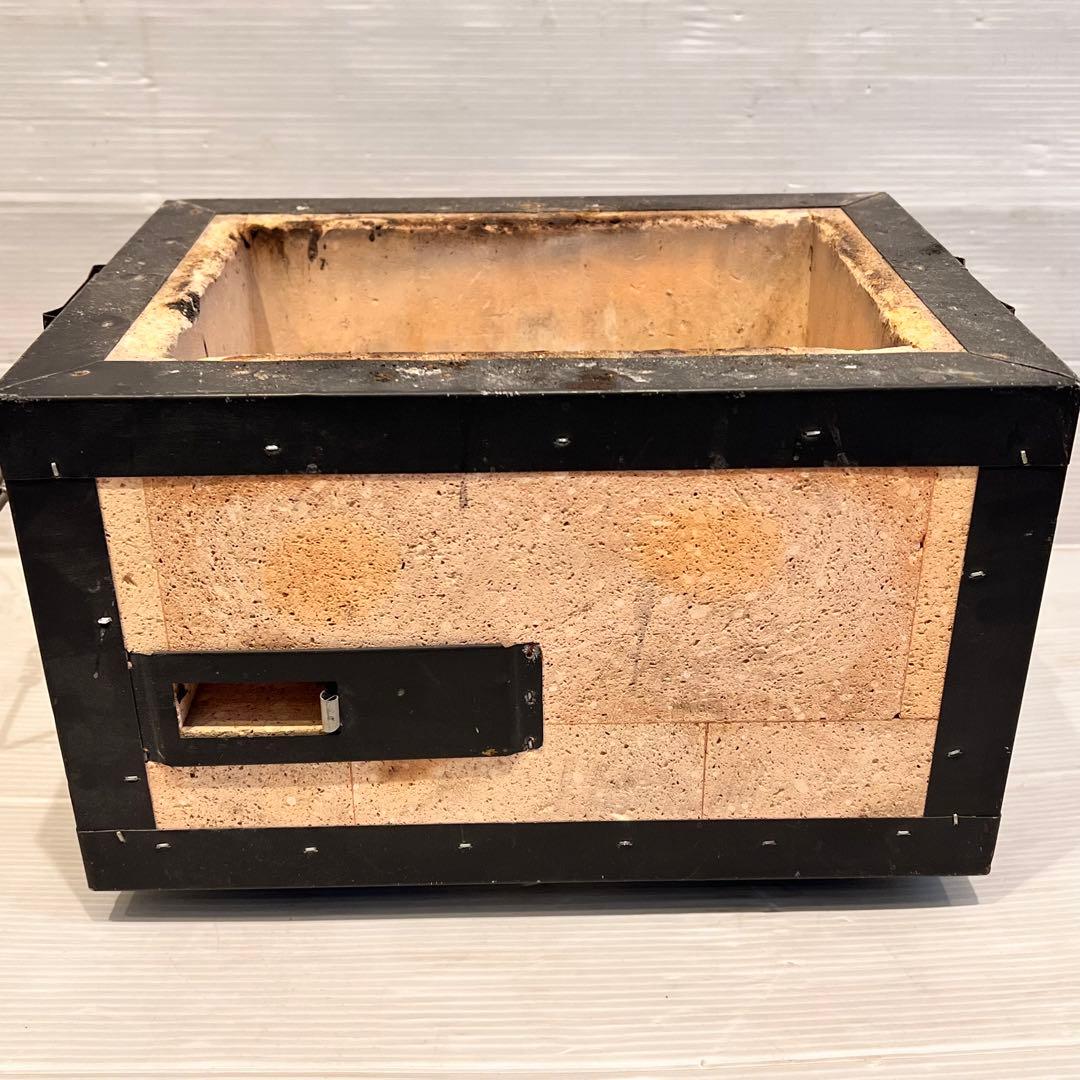 ①長方形 七輪 バーベキュー 炭 焼肉　焼き鳥　コンロ キャンプ 黒