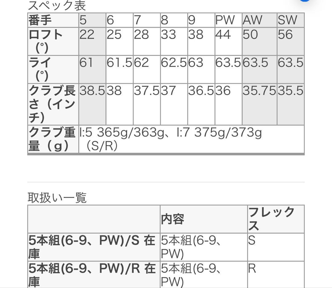 ほぼ新品ブリヂストンBRIDGESTONE BX2HT アイアンBS50iII