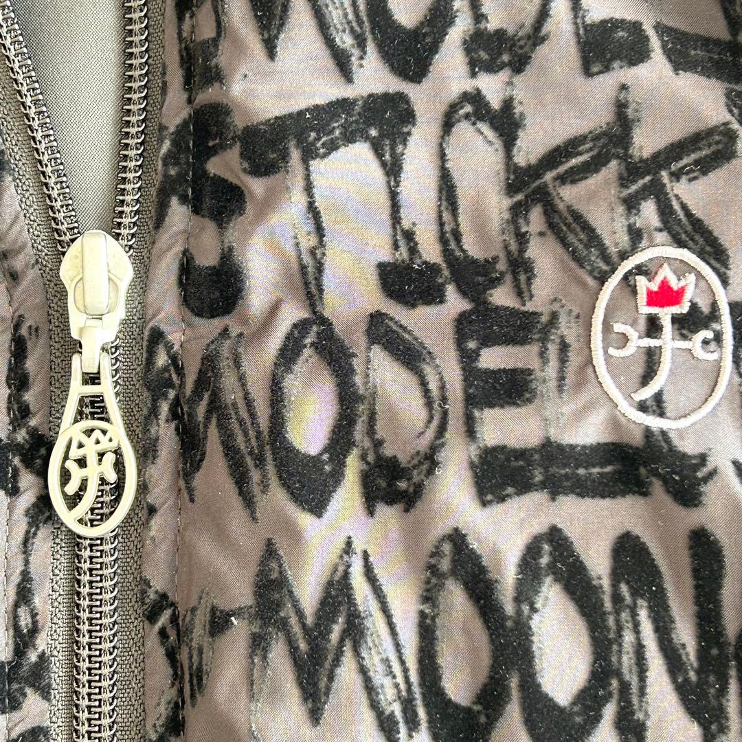 美品　カステルバジャック 総柄 ダウンジャケット　2way 黒　2