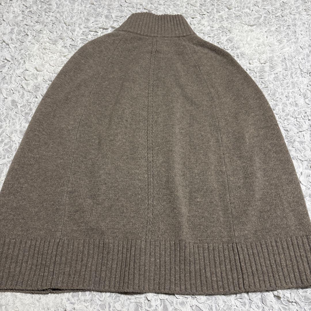 美品 セオリーリュクス 3.9万円　カシミヤ混 ケープ カーディガン　ハイネック