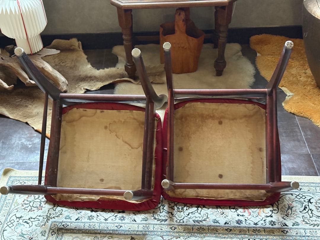 カリモク オールドカリモク ダイニング 4脚 ヴィンテージチェア レトロ　nY