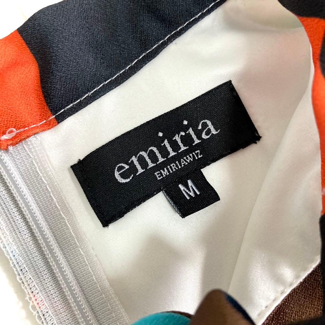 美品 エミリアウィズ スカーフラインワンピース マルチカラー ロング