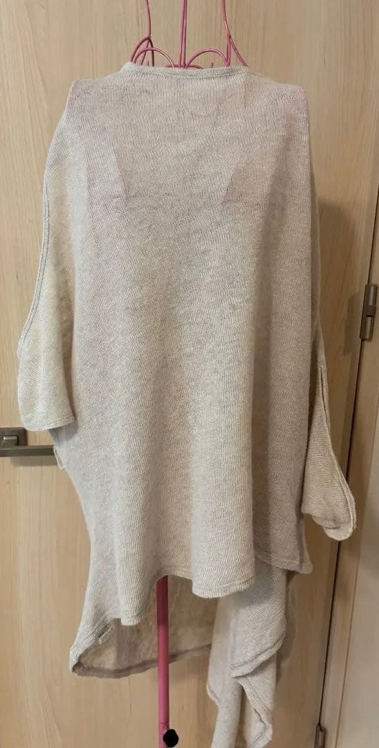 Ys ワイズ　リネンラミー　変形　麻ニットベスト　4WAY ポンチョ