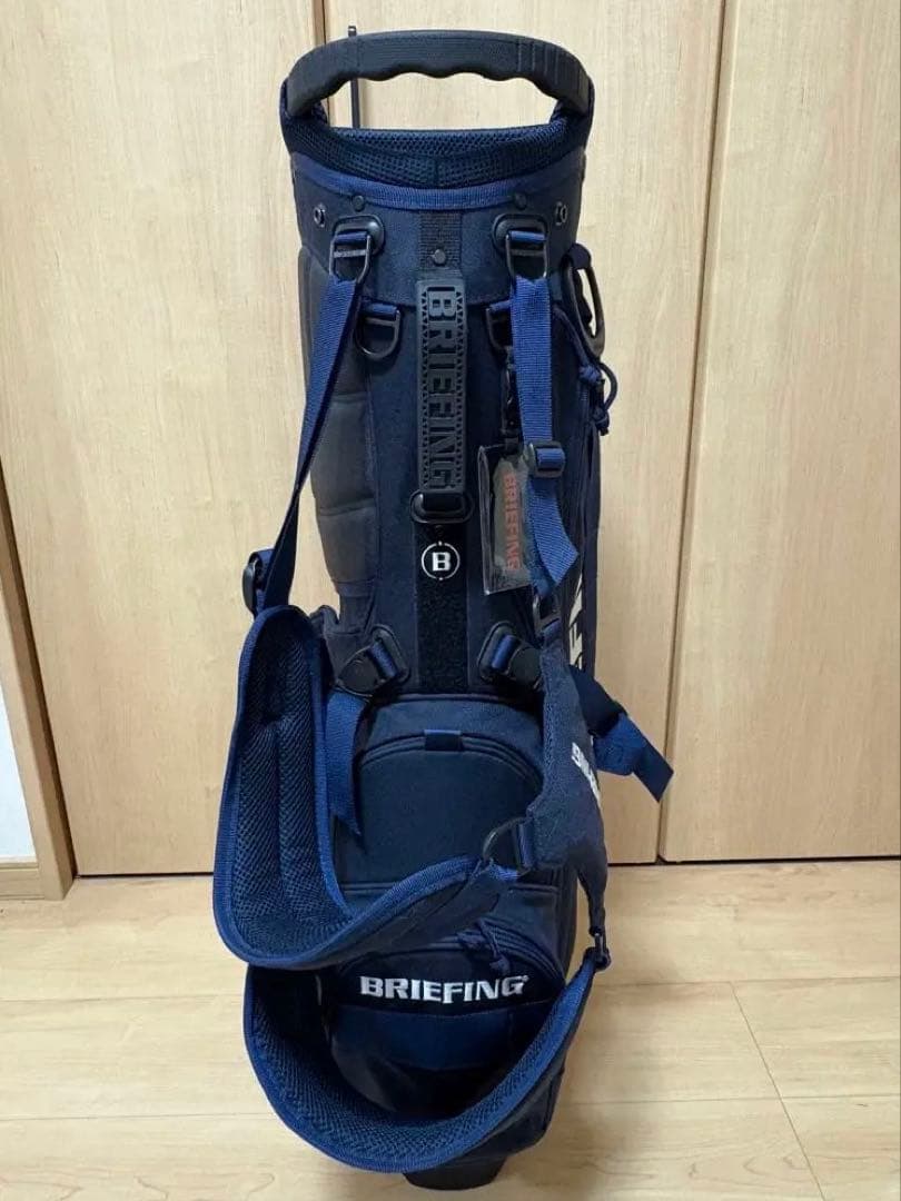 【美品】ブリーフィング CR-4 スタンド式 キャディバッグ ネイビー