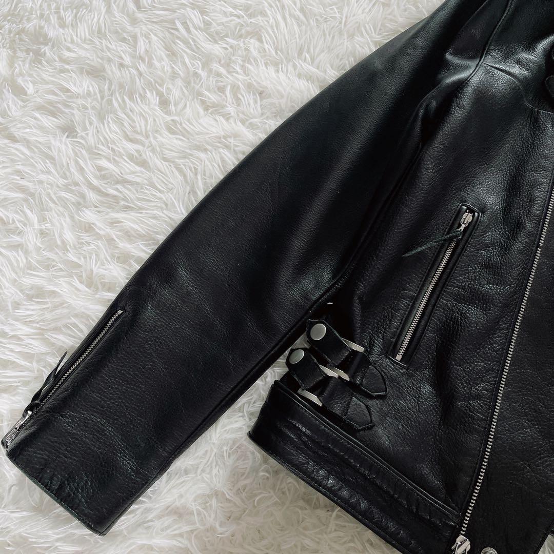 希少✨【ジョンエリオット×GAP×GQ】ダブル ライダース 牛革 黒 Mサイズ