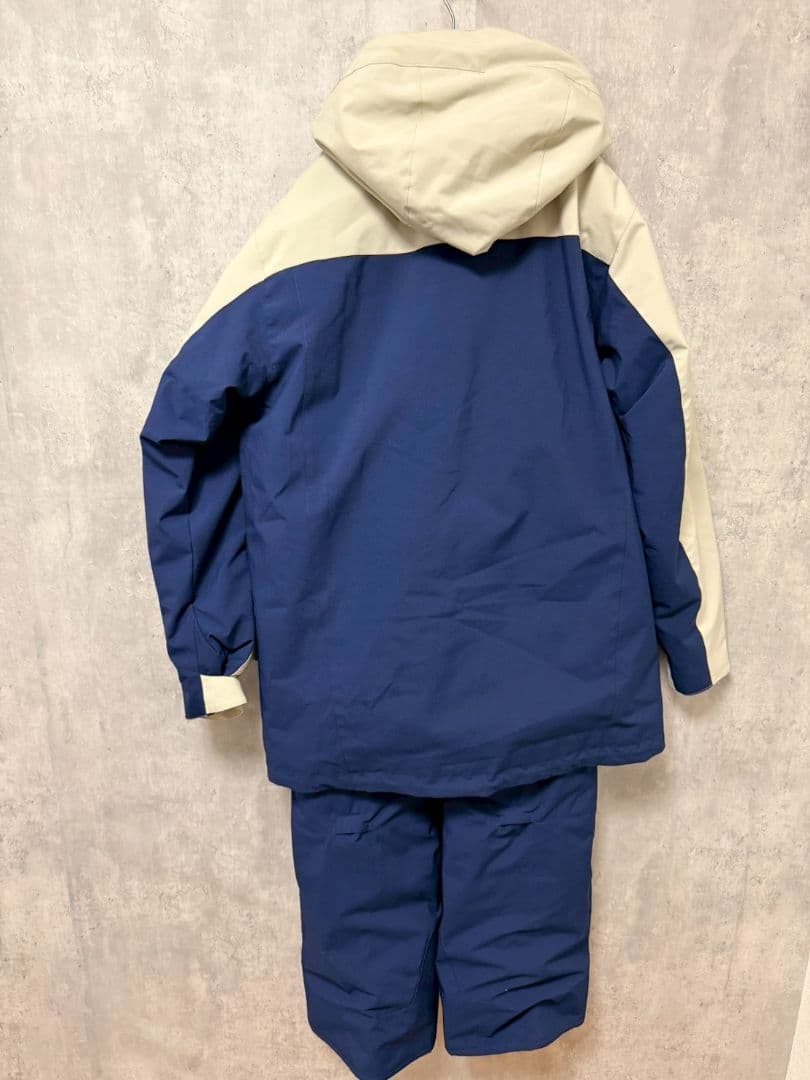 スノーボードウェア上下　セットアップ　L　防水　ネイビー