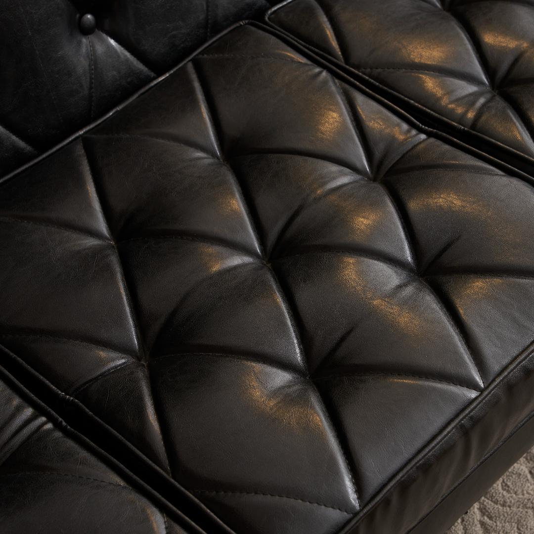 大人気！好評販売中！3人掛ソファカウチソファリビングソファ 肘付き BLACK