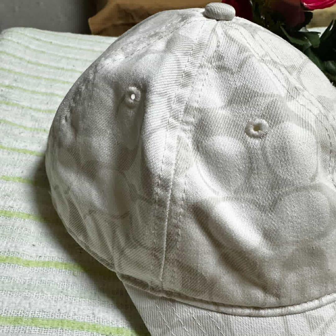 COACH コーチ シグネチャー キャップ 帽子 ホワイト系