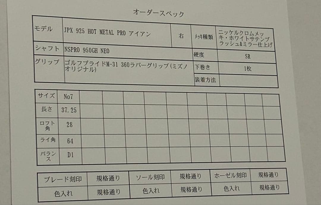 JPX Hot l 7 & 923forged GW & S24 60°