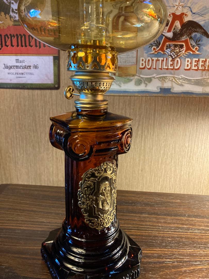 アンティーク ガラス ランプ ヴィンテージ ライト レトロ 雑貨 置物 オブジェ