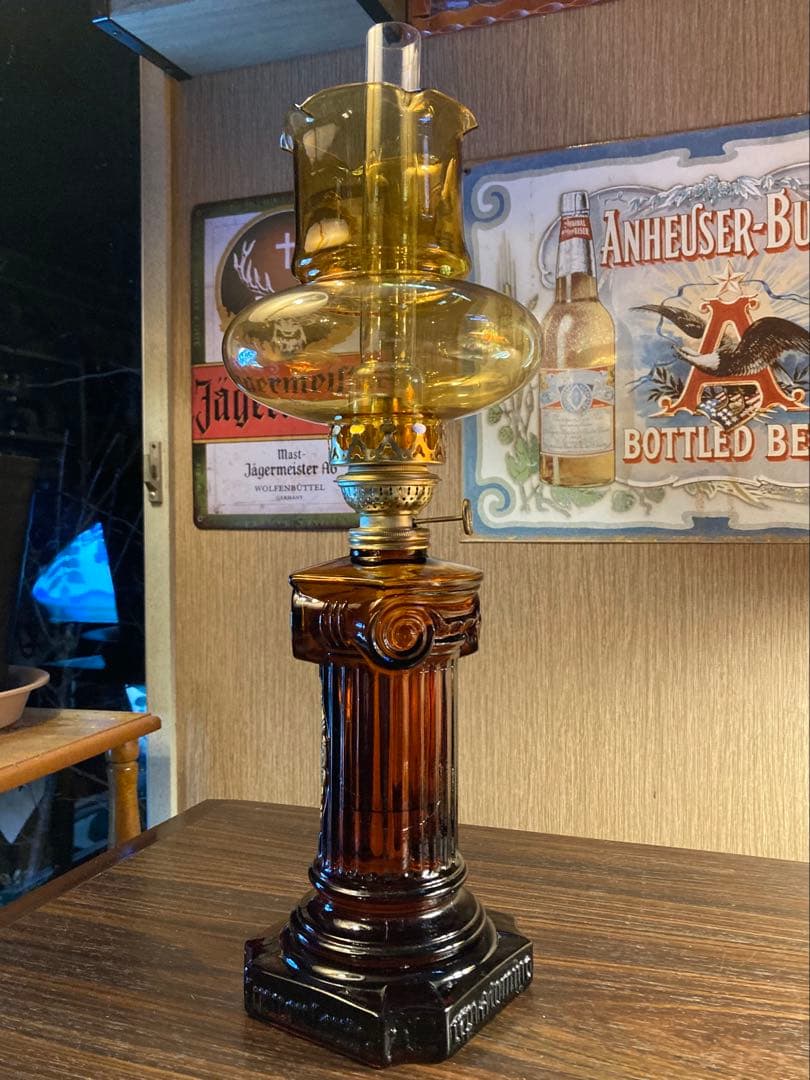 アンティーク ガラス ランプ ヴィンテージ ライト レトロ 雑貨 置物 オブジェ