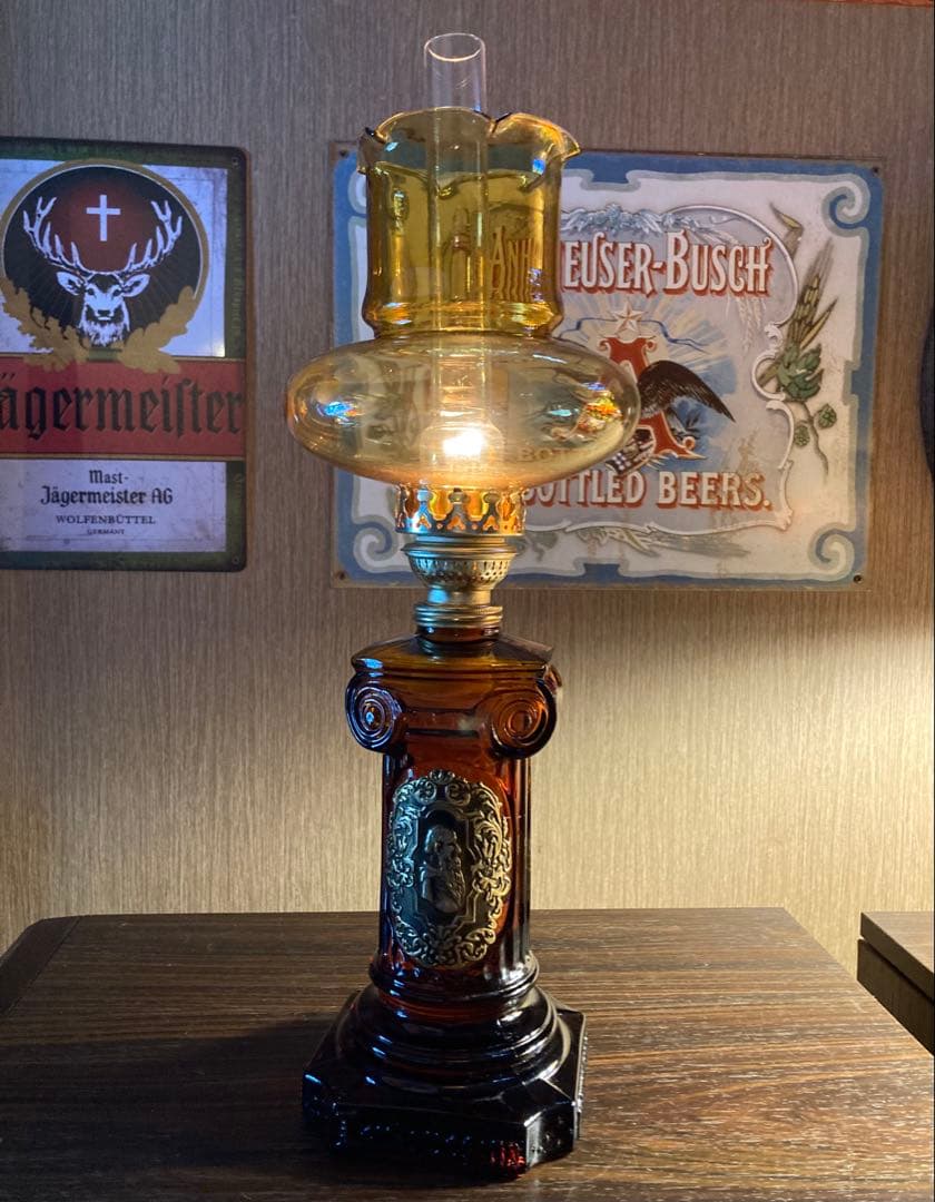 アンティーク ガラス ランプ ヴィンテージ ライト レトロ 雑貨 置物 オブジェ