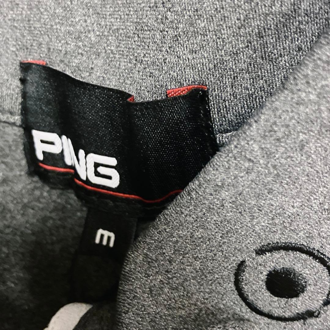 【新品】PING 2024年　キルティング ハーフジップシャツ　ホワイト　M