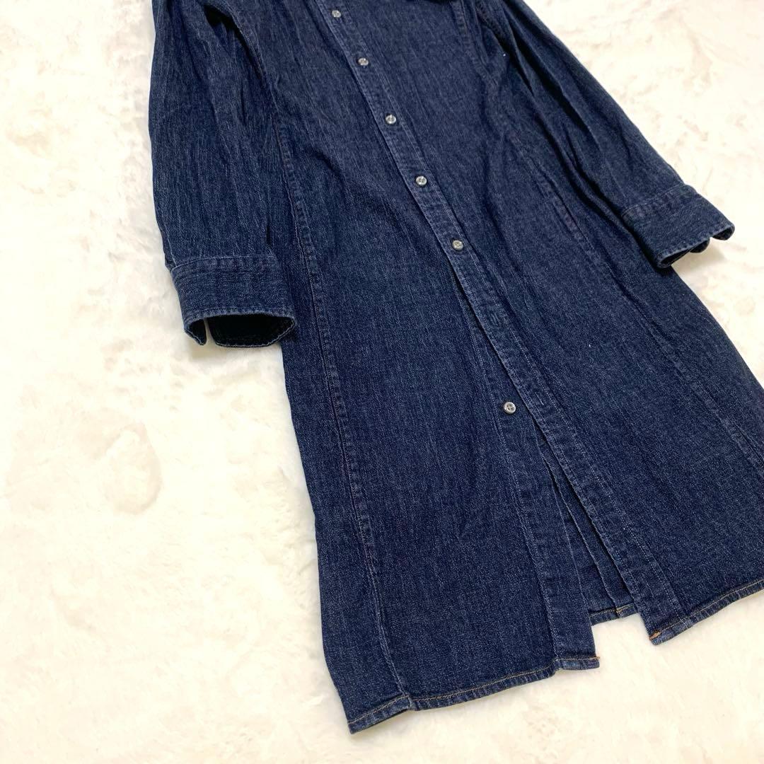 わかば様 ポロラルフローレン デニムシャツワンピース ロング インディゴ ブルー