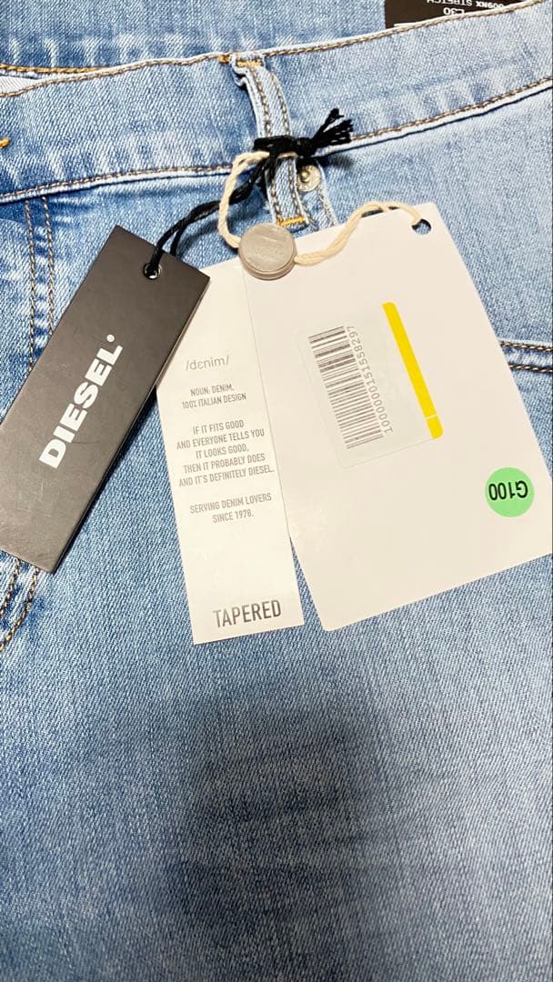 未使用　DIESEL ディーゼルD-YENNOXテーパードデニム W38