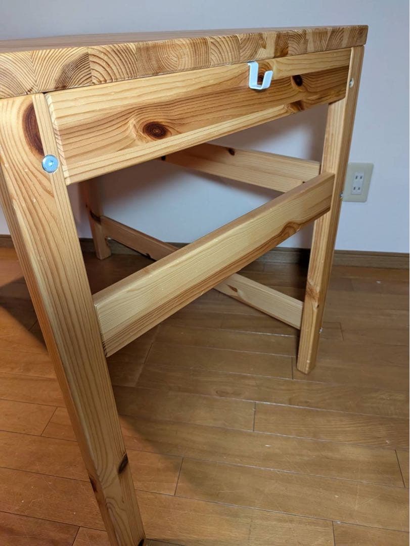 ■送料込■無印 木製デスク パイン材 作業台 テーブル 学習机 デスク 勉強机