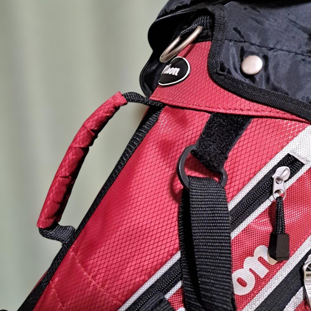 ウィルソンキャディバッグスタンド式。フード付き。極美品。9インチ。