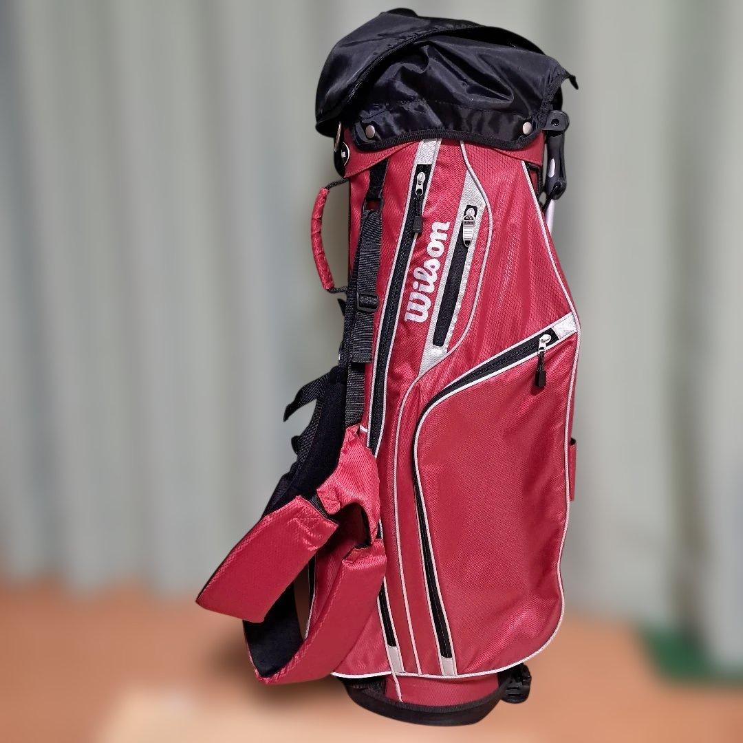 ウィルソンキャディバッグスタンド式。フード付き。極美品。9インチ。