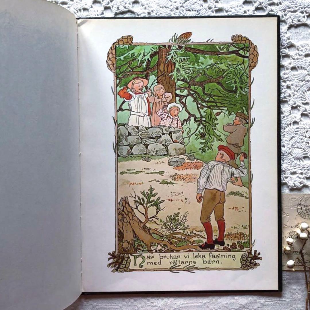 RN78 洋書古書 スウェーデン語絵本 エルサ・ベスコフの美しい挿絵♪