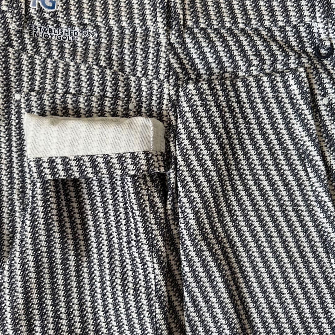 現行モデル　パーリーゲイツ　パンツ　総柄　紺　白　XL〜XXL相当 ネイビー　6