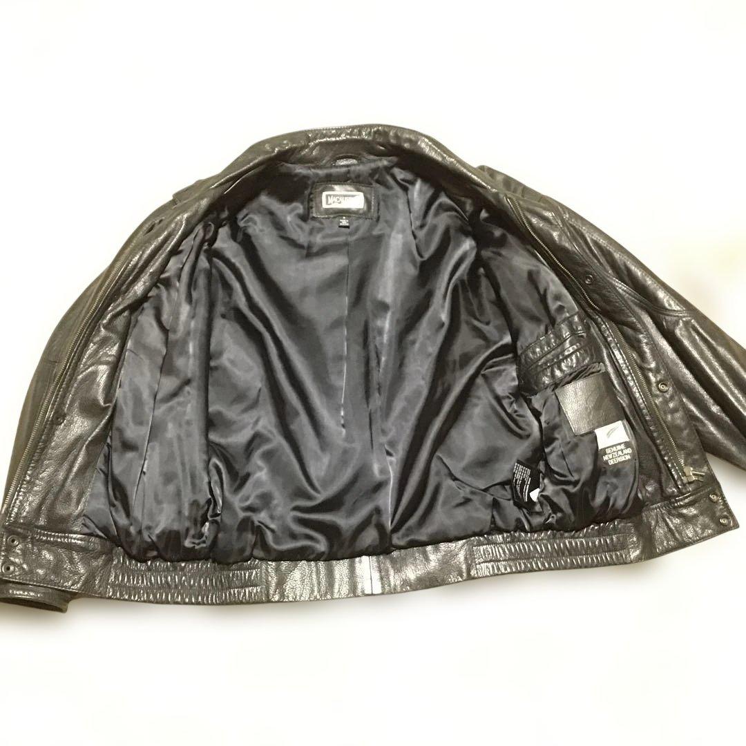 鹿皮　本革　オールブラックス　レザージャケット　黒　本革　ヴィンテージ　革ジャン