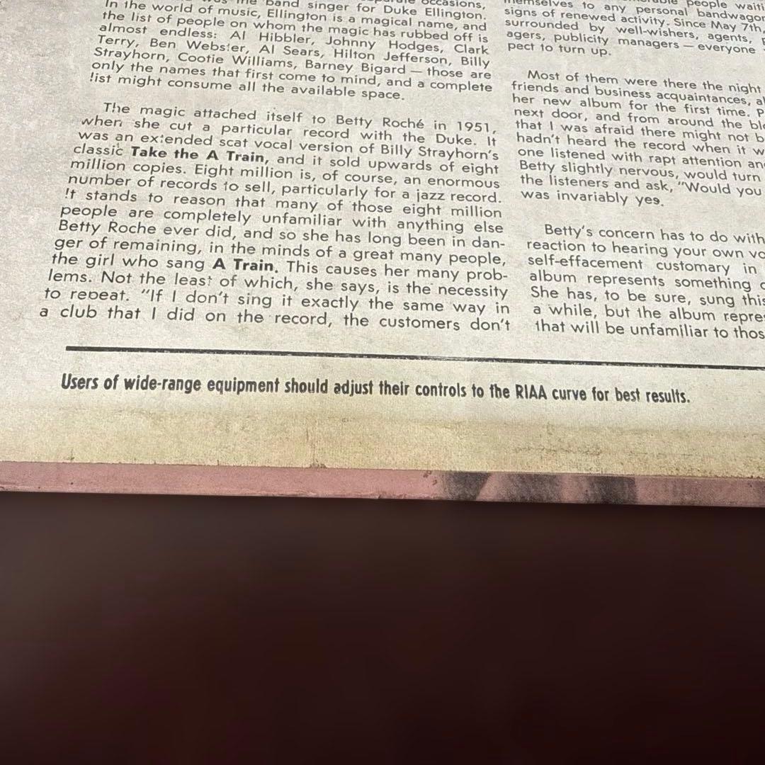 LP米盤PR7198片溝ベティローシェ LIGHTLYANDPOLITELY