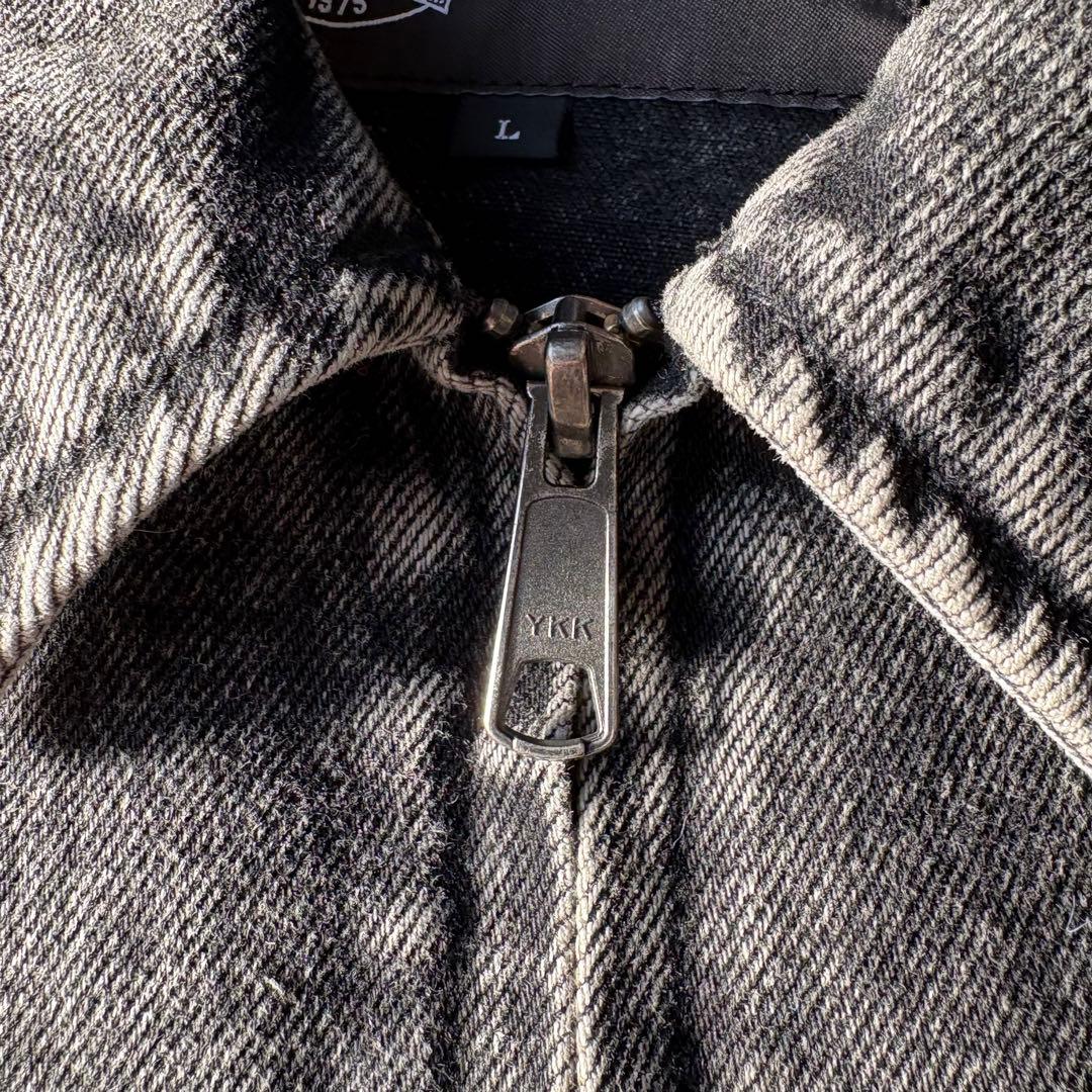 ジャケット・アウター AVIREX LEATHER PATCH DENIM JACKET BLACK