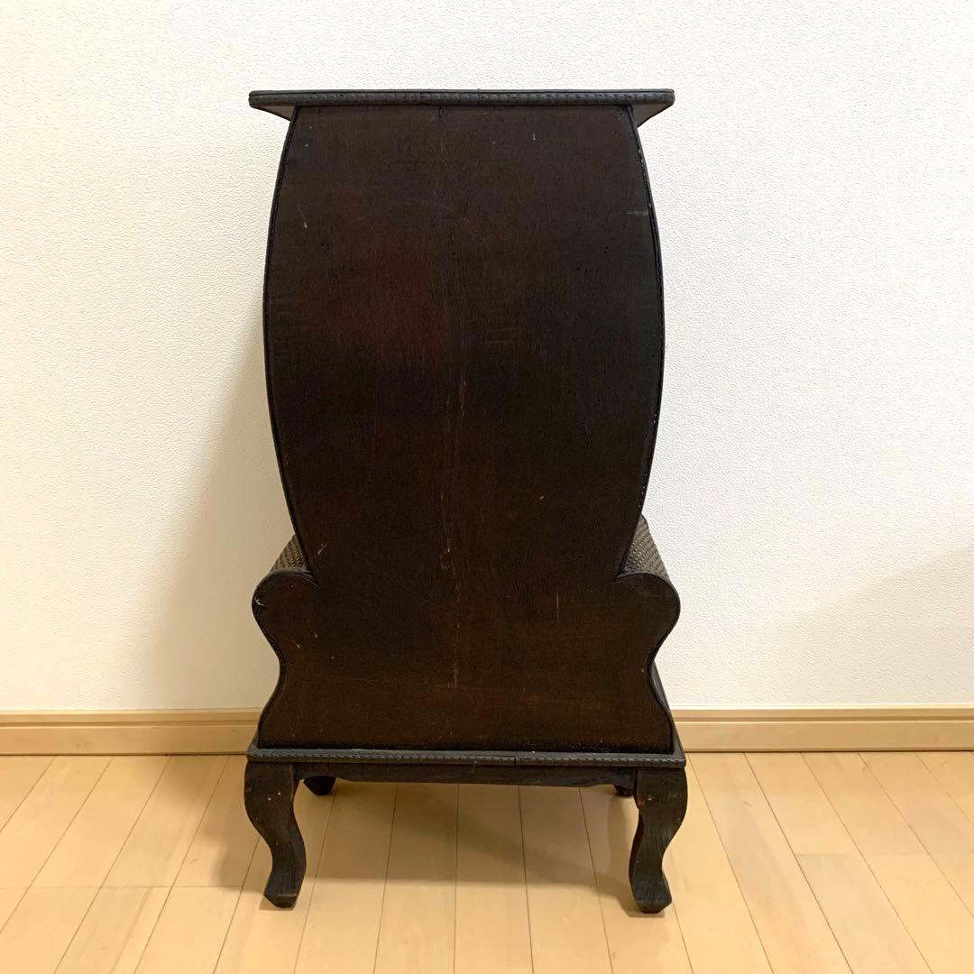 アジアン家具　籐 ラタン 木枠4段チェスト 猫脚 引き出し 花台　電話台