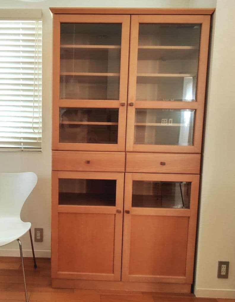 【美品】日進木工 ダイニングボード カップボード 北欧 幅103cm 天然木