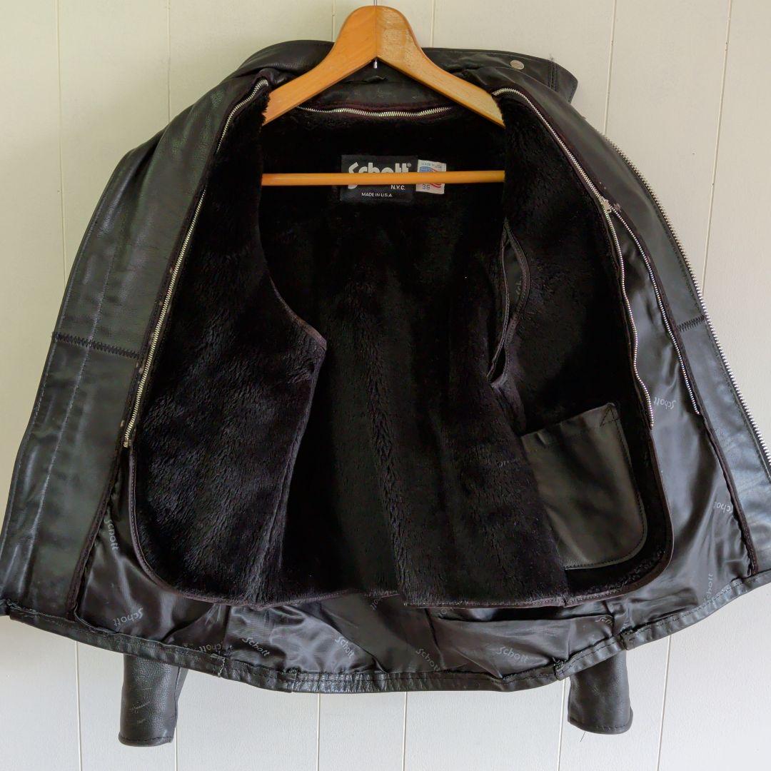 ジャケット・アウター schott leather jacket 36 black USA