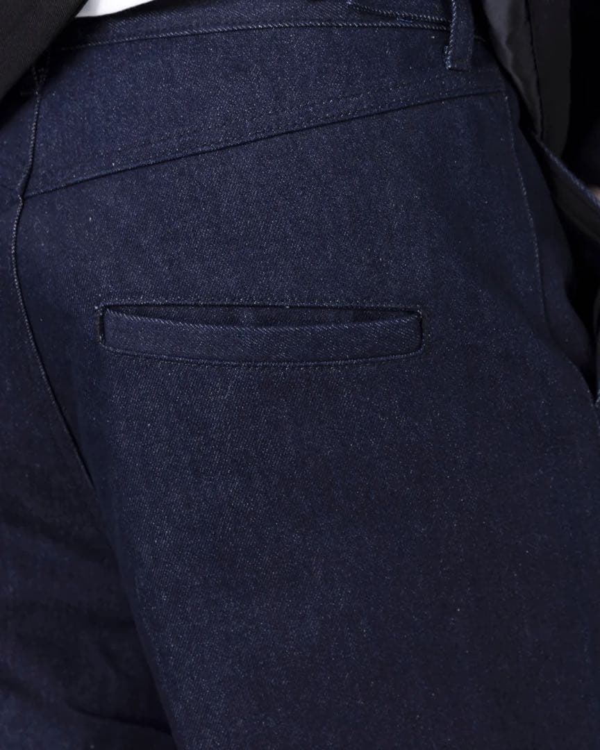 RETØUCH 新品 リジットインディゴブルーワイドストレートデニム