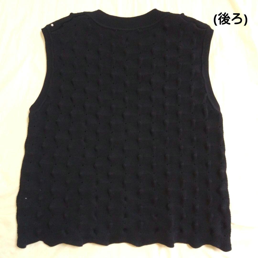 【極美品】ADAM ET ROPE パールニットベスト　(F)