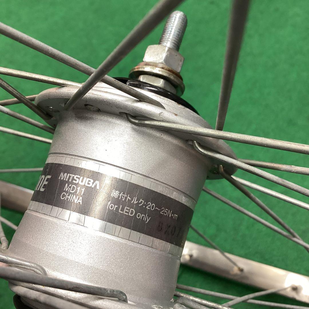 ステンレスリム　27インチ 前輪　ハブダイナモ j2端子 フロント MD11