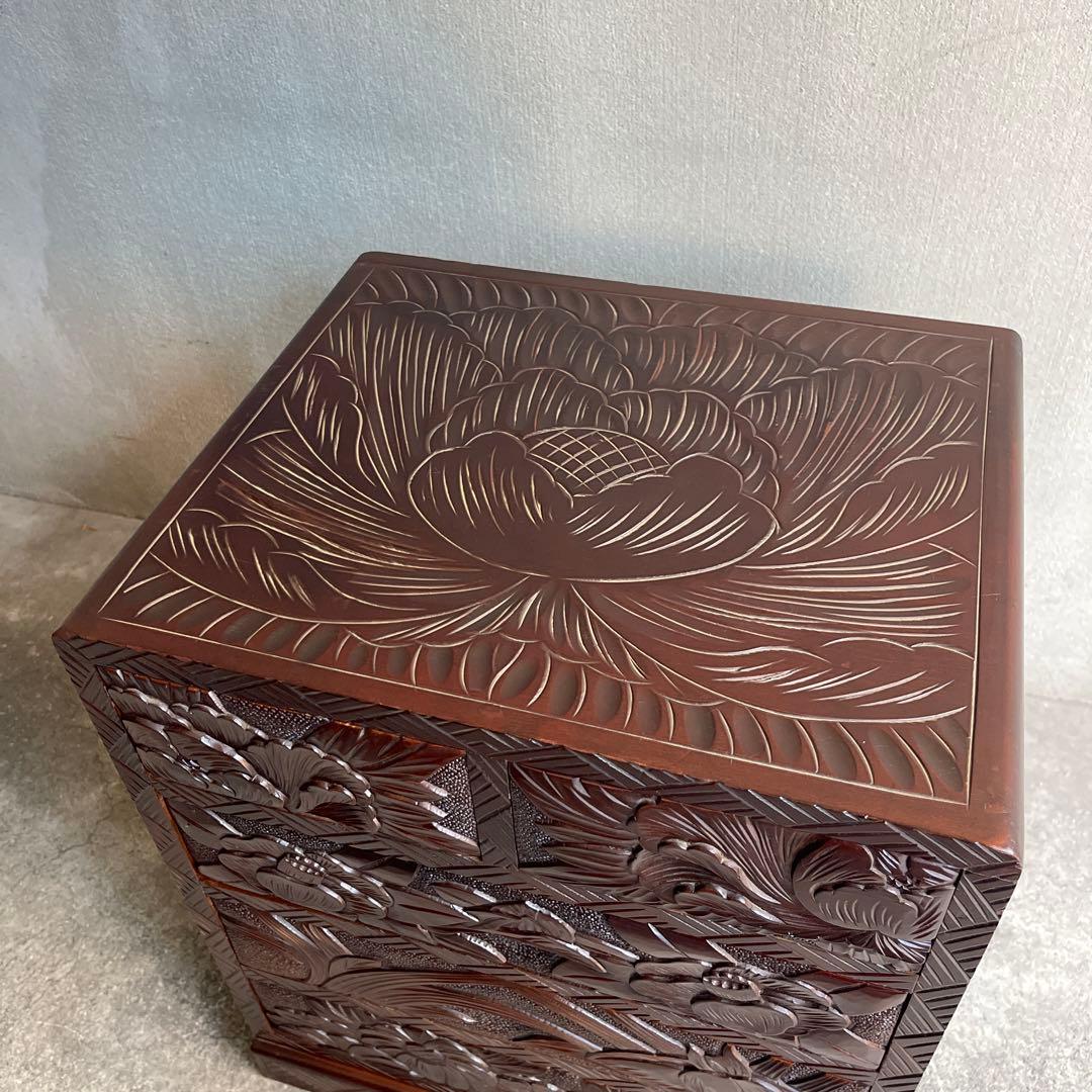 日光彫　 小引き出し 抽斗 5杯