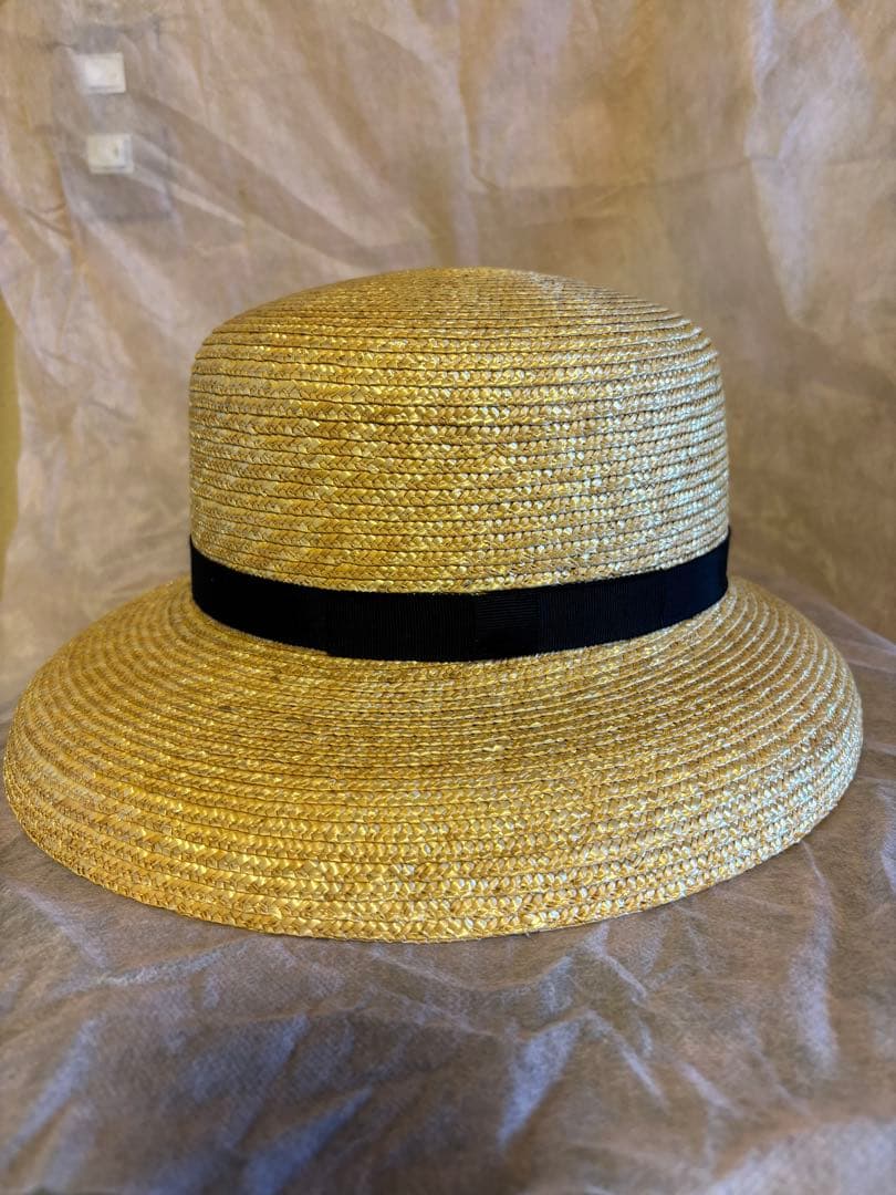 美品　麦わら帽子　天然草　田中帽子店　58cm