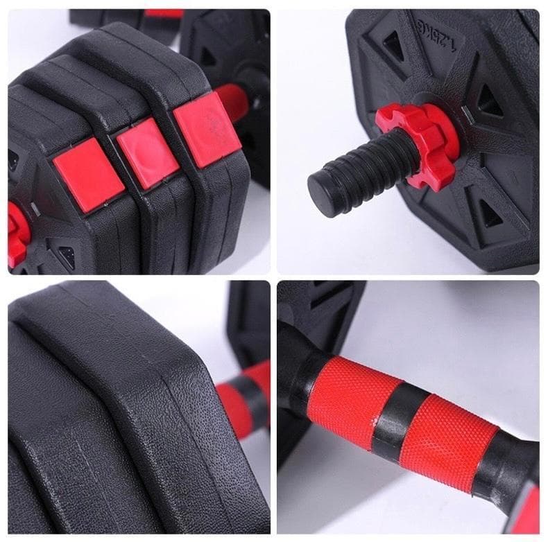 合計50kg／バーベルにもなる角型ダンベル 25kg×2個セット 可変式 A1