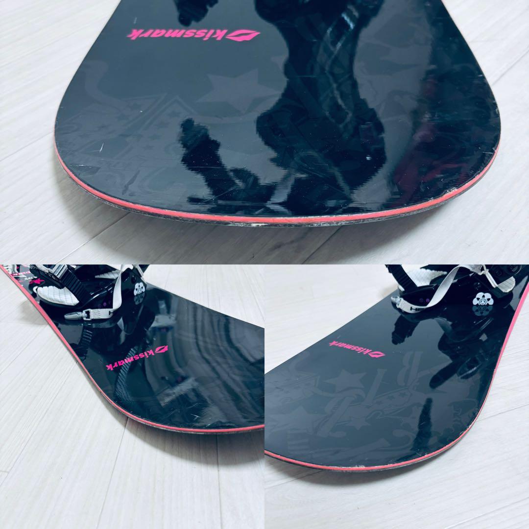 キスマーク 146cm ロッカー 2点セット レディース 初心者　スノーボード