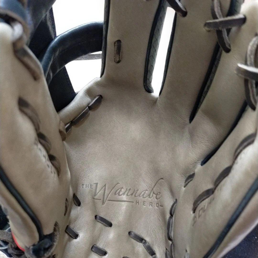 Wilson WannaBe HERO 軟式グローブ グレー/レッドD5 内野手