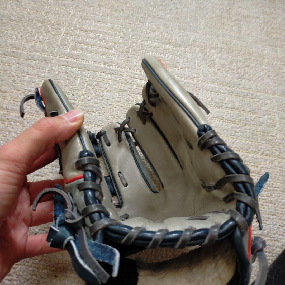 Wilson WannaBe HERO 軟式グローブ グレー/レッドD5 内野手