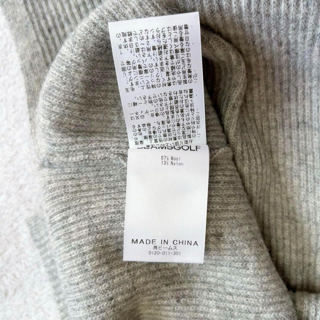 極美品　近年モデル　ビームスゴルフ　ニットワンピース　ウール　リブ　ロング