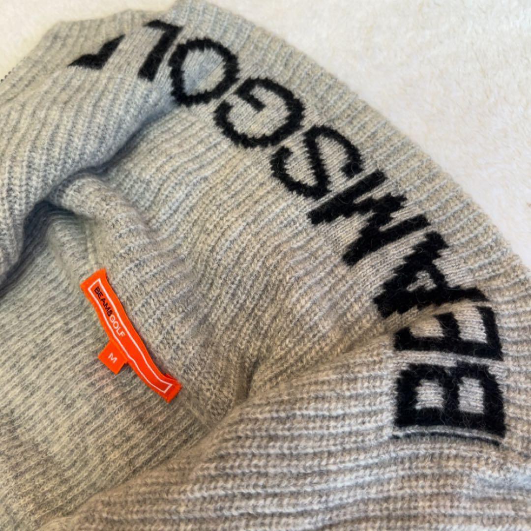 極美品　近年モデル　ビームスゴルフ　ニットワンピース　ウール　リブ　ロング