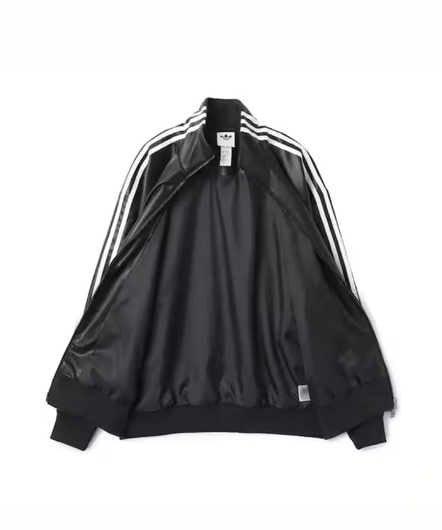 新品2XL】窪塚洋介 アディダス フェイクレザージャケットトップ プレザー3S黒
