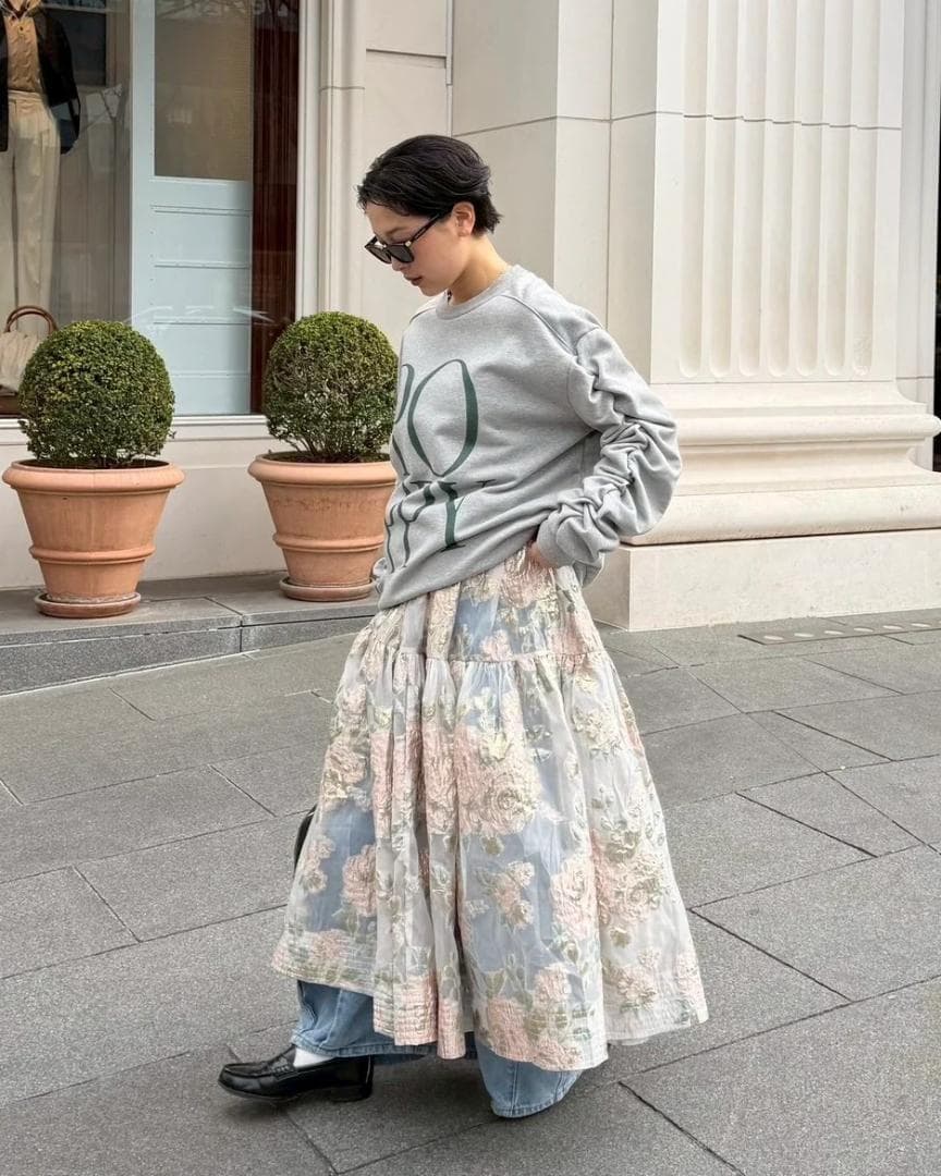 2 即納 POPPY Pink gold jacquard cami dress