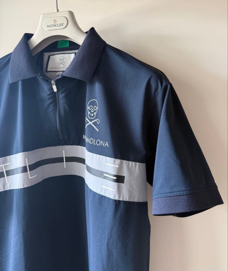 美品 ★ MARK&LONA ポロシャツ ネイビー マーク&ロナ 正規品 紺