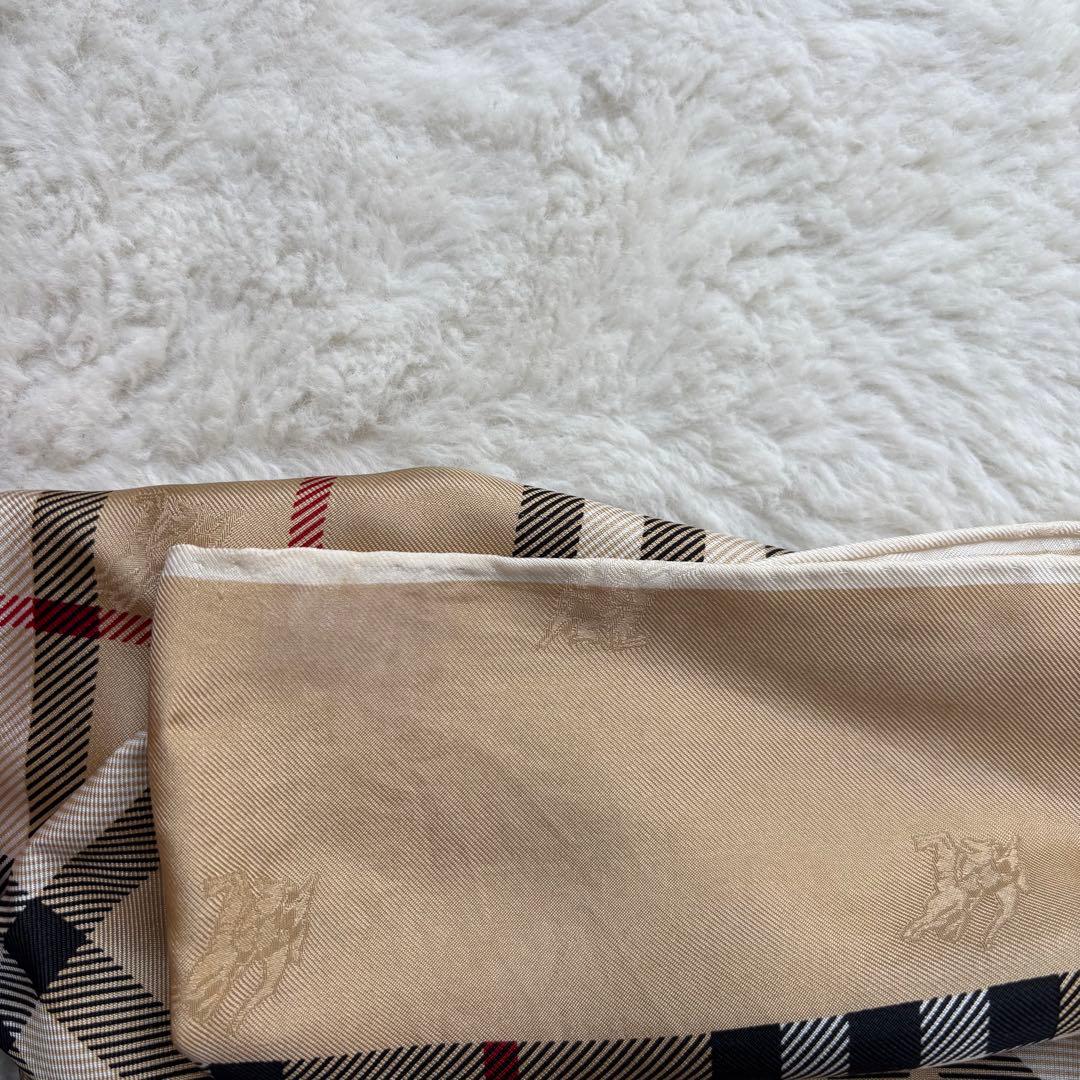 BURBERRY バーバリー シルク100 スカーフ ノバチェック 88cm